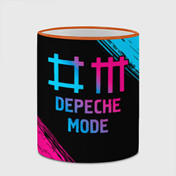 Кружка 3D Depeche Mode - neon gradient, цвет: 3D-оранжевый кант — фото 2