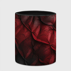 Кружка 3D Black red texture, цвет: 3D-белый + черный — фото 2