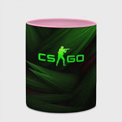 Кружка 3D CS GO green logo, цвет: 3D-белый + розовый — фото 2