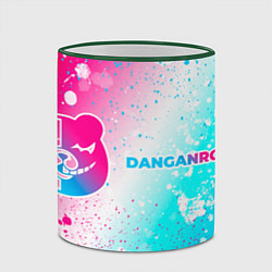 Кружка 3D Danganronpa neon gradient style: надпись и символ, цвет: 3D-зеленый кант — фото 2