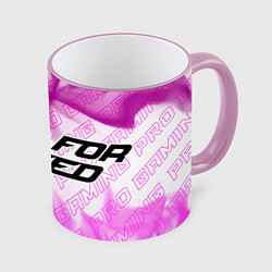 Кружка 3D Need for Speed pro gaming: надпись и символ, цвет: 3D-розовый кант