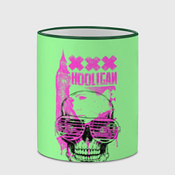Кружка 3D Hooligan - skull, цвет: 3D-зеленый кант — фото 2
