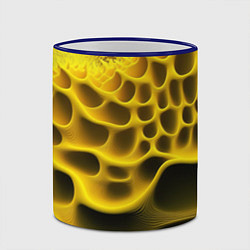 Кружка 3D Yellow background, цвет: 3D-синий кант — фото 2