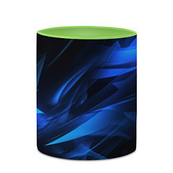 Кружка 3D Black blue texture, цвет: 3D-белый + светло-зеленый — фото 2