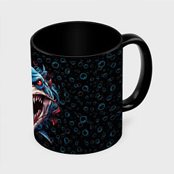 Кружка 3D Evil shark, цвет: 3D-белый + черный