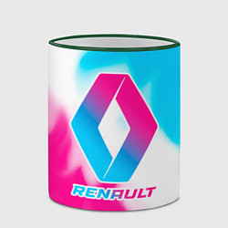 Кружка 3D Renault neon gradient style, цвет: 3D-зеленый кант — фото 2