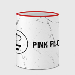Кружка 3D Pink Floyd glitch на светлом фоне: надпись и симво, цвет: 3D-красный кант — фото 2