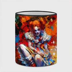 Кружка 3D Клоун девушка, цвет: 3D-черный кант — фото 2