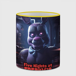 Кружка 3D Five Nights at Freddys Bonnie, цвет: 3D-желтый кант — фото 2