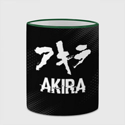 Кружка 3D Akira glitch на темном фоне, цвет: 3D-зеленый кант — фото 2