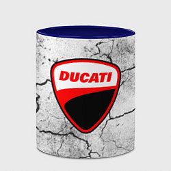 Кружка 3D Ducati - потресканная земля, цвет: 3D-белый + синий — фото 2