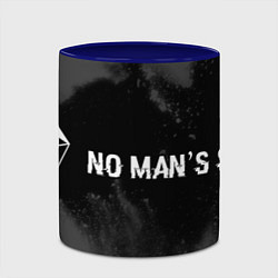 Кружка 3D No Mans Sky glitch на темном фоне: надпись и симво, цвет: 3D-белый + синий — фото 2