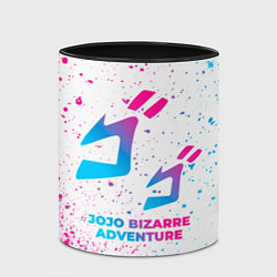 Кружка 3D JoJo Bizarre Adventure neon gradient style, цвет: 3D-белый + черный — фото 2
