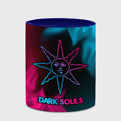 Кружка 3D Dark Souls - neon gradient, цвет: 3D-белый + синий — фото 2