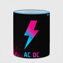 Кружка 3D AC DC - neon gradient, цвет: 3D-небесно-голубой кант — фото 2