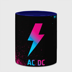 Кружка 3D AC DC - neon gradient, цвет: 3D-белый + синий — фото 2