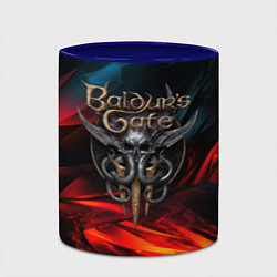 Кружка 3D Baldurs Gate 3 logo, цвет: 3D-белый + синий — фото 2
