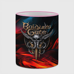 Кружка 3D Baldurs Gate 3 logo, цвет: 3D-розовый кант — фото 2