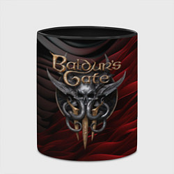 Кружка 3D Baldurs Gate 3 logo dark red black, цвет: 3D-белый + черный — фото 2
