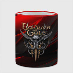 Кружка 3D Baldurs Gate 3 logo geometry, цвет: 3D-красный кант — фото 2