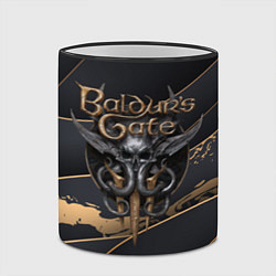 Кружка 3D Baldurs Gate 3 logo dark logo, цвет: 3D-черный кант — фото 2