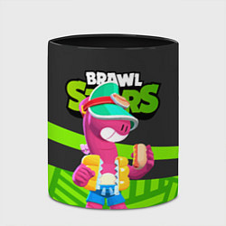 Кружка 3D Doug Brawl stars green black, цвет: 3D-белый + черный — фото 2