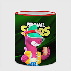 Кружка 3D Doug Brawl stars dark green, цвет: 3D-красный кант — фото 2