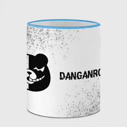 Кружка 3D Danganronpa glitch на светлом фоне: надпись и симв, цвет: 3D-небесно-голубой кант — фото 2
