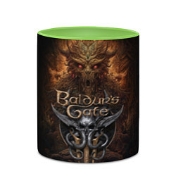 Кружка 3D Baldurs Gate 3 demon, цвет: 3D-белый + светло-зеленый — фото 2