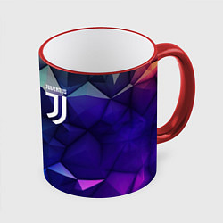 Кружка 3D Juventus logo blue, цвет: 3D-красный кант