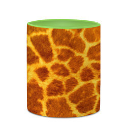 Кружка 3D Шкура жирафа - текстура, цвет: 3D-белый + светло-зеленый — фото 2