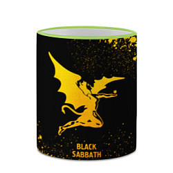 Кружка 3D Black Sabbath - gold gradient, цвет: 3D-светло-зеленый кант — фото 2