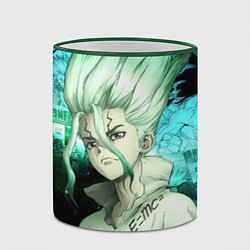 Кружка 3D Доктор Стоун Сэнку Исигами, цвет: 3D-зеленый кант — фото 2