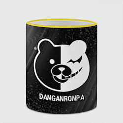 Кружка 3D Danganronpa glitch на темном фоне, цвет: 3D-желтый кант — фото 2