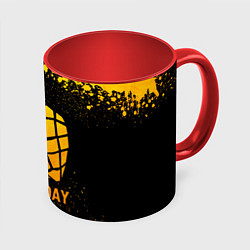 Кружка 3D Green Day - gold gradient, цвет: 3D-белый + красный