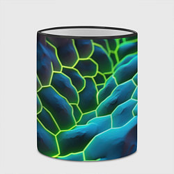 Кружка 3D Зеленые текстурные плиты, цвет: 3D-черный кант — фото 2
