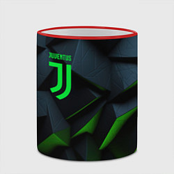 Кружка 3D Juventus black green logo, цвет: 3D-красный кант — фото 2