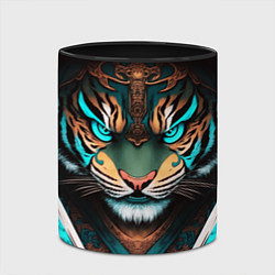 Кружка 3D Тигр самурай, цвет: 3D-белый + черный — фото 2