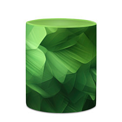 Кружка 3D Green lighting background, цвет: 3D-белый + светло-зеленый — фото 2