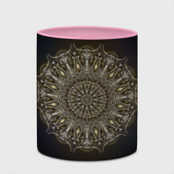 Кружка 3D Костяная мандала, цвет: 3D-белый + розовый — фото 2