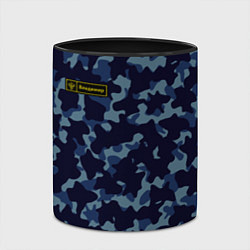 Кружка 3D Камуфляж с нашивкой - Владимир, цвет: 3D-белый + черный — фото 2
