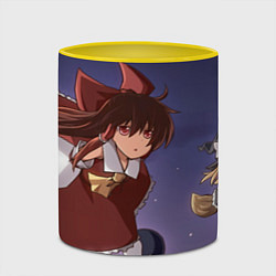 Кружка 3D Touhou Project Reimu Hakurei Marisa Kirisame, цвет: 3D-белый + желтый — фото 2