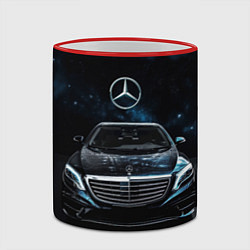 Кружка 3D Mercedes Benz space background, цвет: 3D-красный кант — фото 2