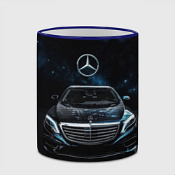 Кружка 3D Mercedes Benz space background, цвет: 3D-синий кант — фото 2