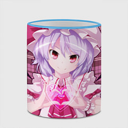 Кружка 3D Touhou Project Remilia Scarlet i love u, цвет: 3D-небесно-голубой кант — фото 2