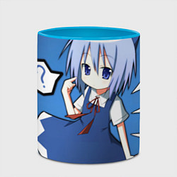 Кружка 3D Touhou Project Cirno Baka, цвет: 3D-белый + небесно-голубой — фото 2