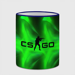 Кружка 3D CSGO green logo, цвет: 3D-синий кант — фото 2