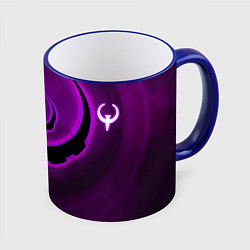 Кружка 3D Quake фиолетовый, цвет: 3D-синий кант
