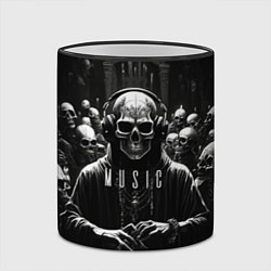 Кружка 3D Скелеты и диджей на клубной вечеринке, цвет: 3D-черный кант — фото 2