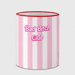 Кружка 3D Bad Bitch Club - barbie style, цвет: 3D-красный кант — фото 2